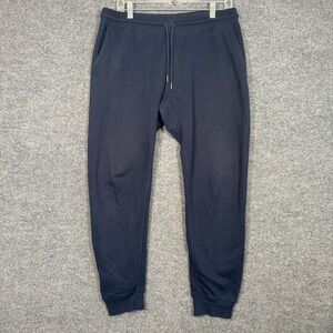Hurley Pants Mens Large Blue Fleece Joggers Tapered Sweatpants Comfort Pants